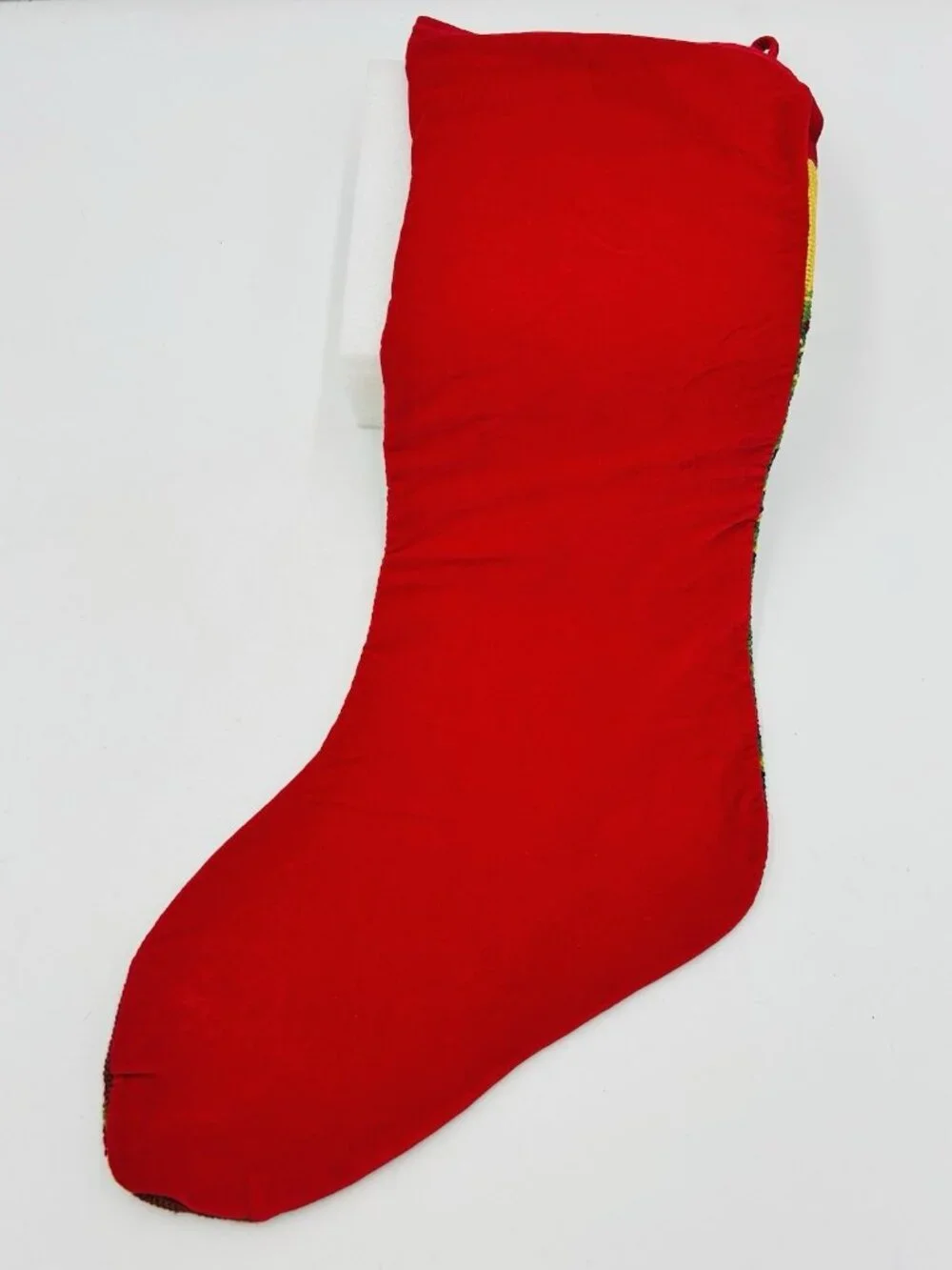 VTG Lillian Vernon Needlepoint Christmas Stocking Santa Gifts W/ Name “Hailey”